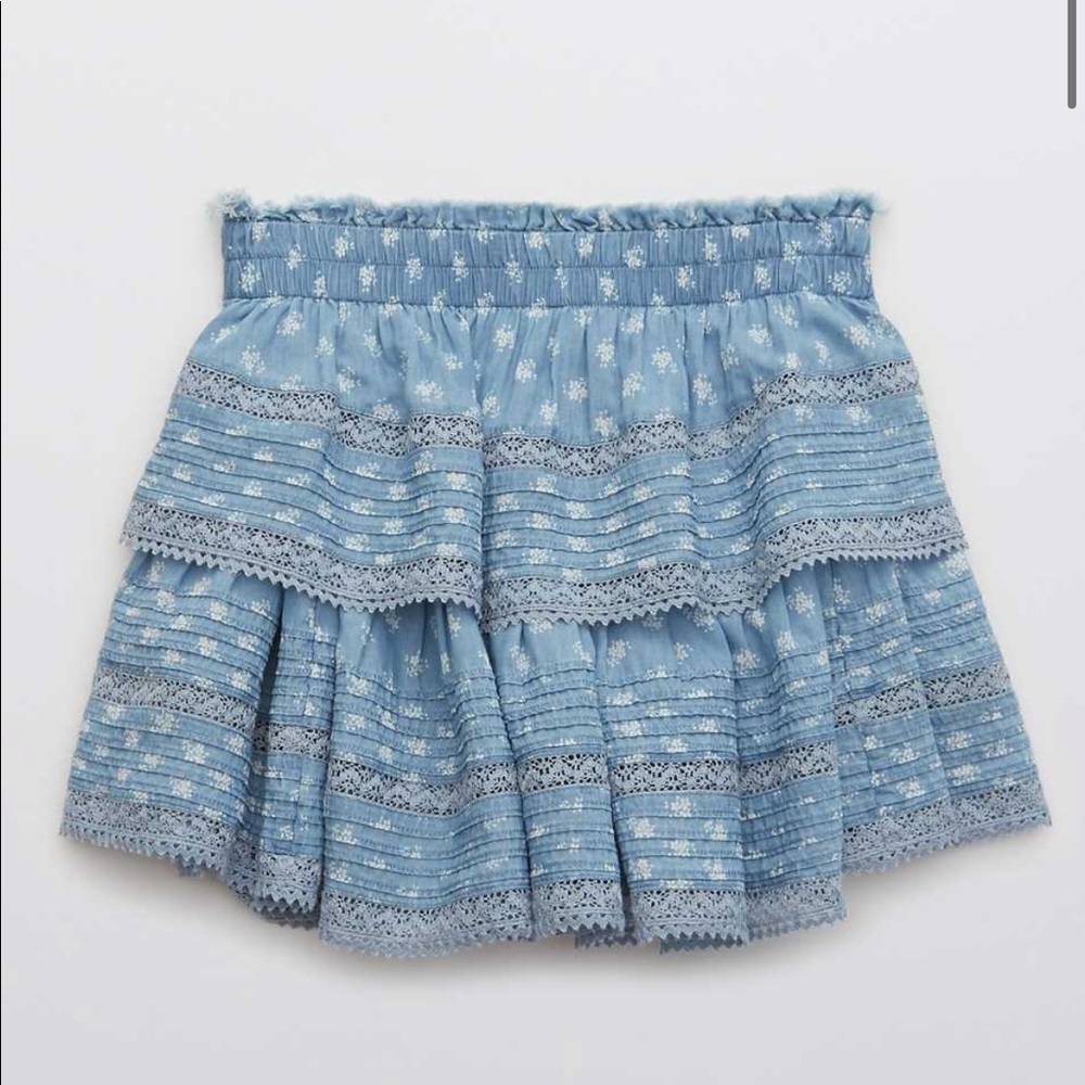 Aerie Ruffle Mini Skirt